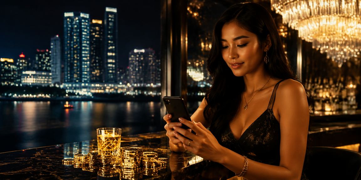 Tampilan antarmuka mobile casino ratuvegas, pengguna bermain dari smartphone